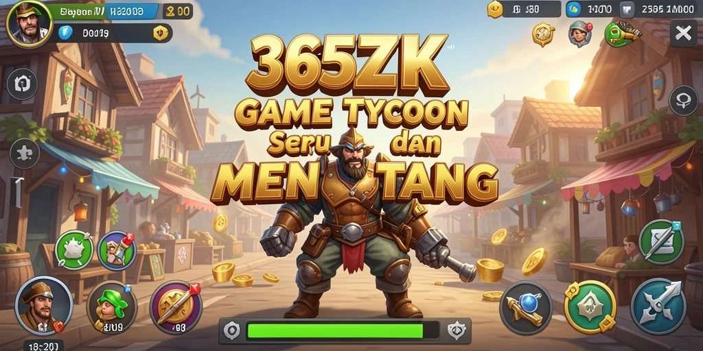 Tampilan gameplay 365ZK menampilkan keseruan membangun dan mengelola bisnis.
