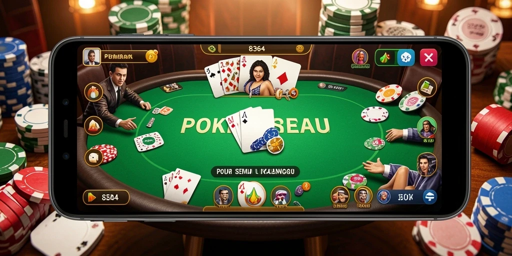 Screenshot permainan poker yang menarik dari 8364.