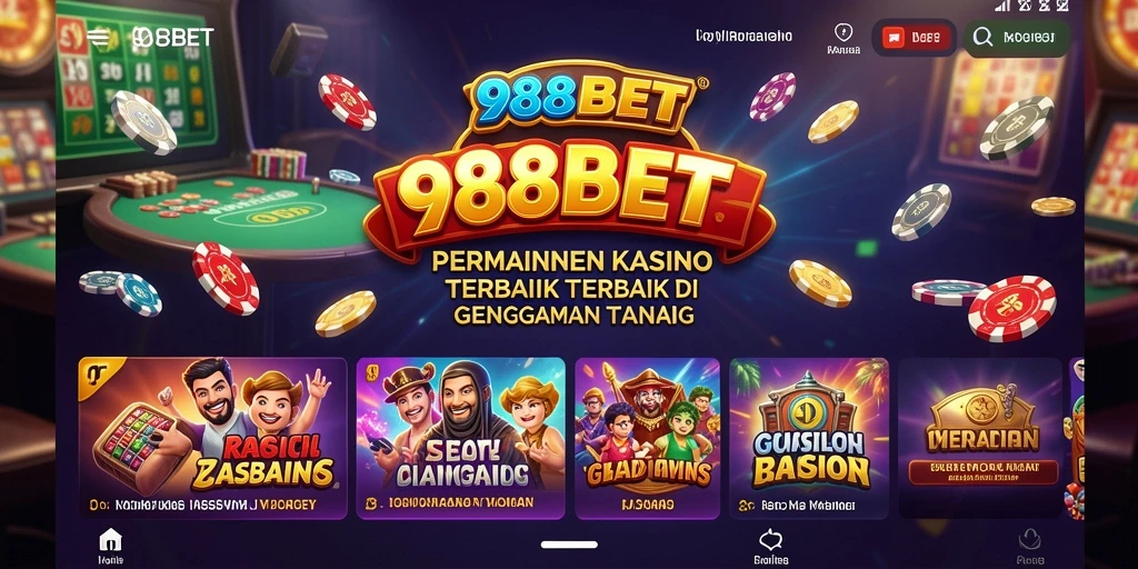 Gameplay kasino seru di aplikasi 988BET.