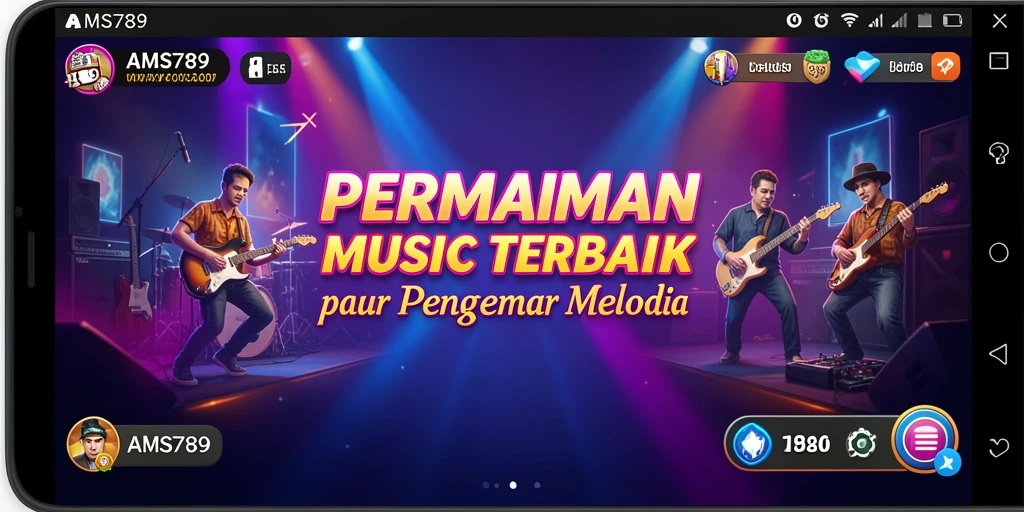 Tampilan gameplay AMS789 yang menampilkan keseruan bermain musik.