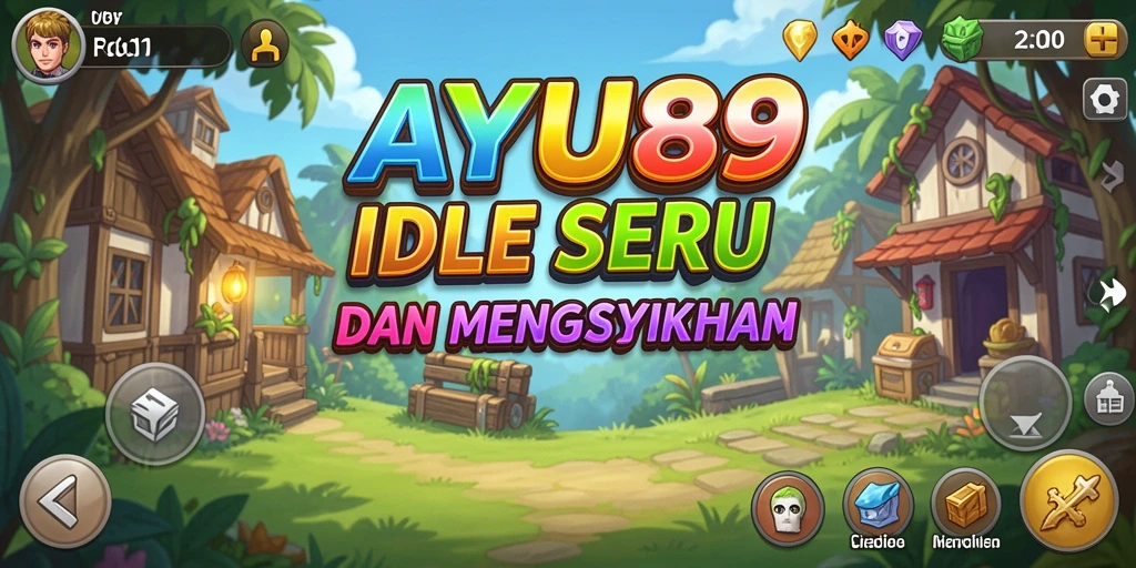 Tampilan gameplay AYU89 dengan semua karakter dan sumber daya.