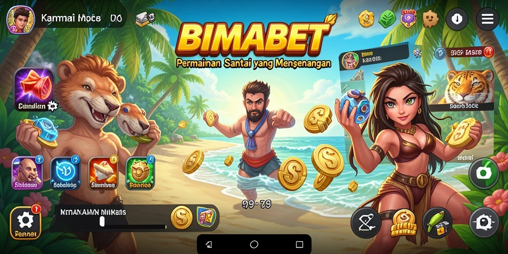 Tampilan gameplay menarik dari BIMABET yang penuh warna dan ceria.
