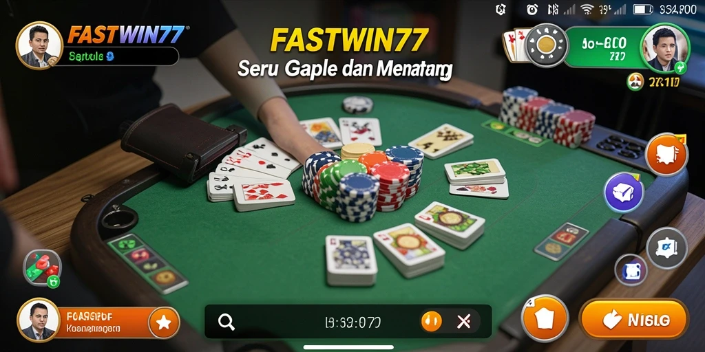 Tampilan gameplay FASTWIN77 menampilkan suasana Gaple yang menarik.