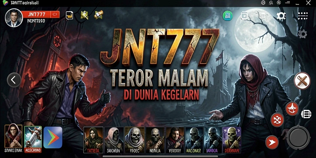Tampilan mendebarkan gameplay JNT777 saat menjelajahi kegelapan.