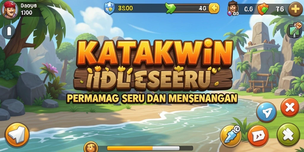 Tampilan gameplay KATAKWIN yang menyenangkan dan interaktif.