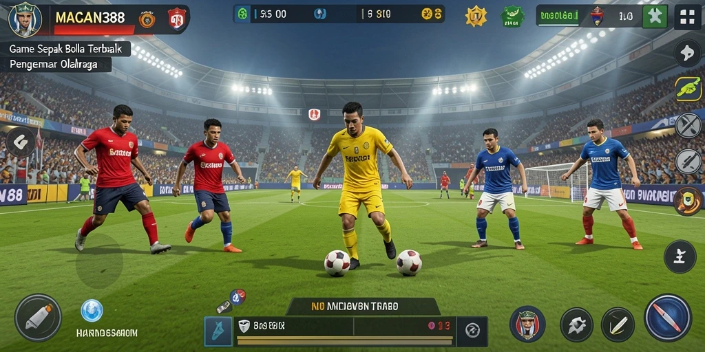 Tampilkan gameplay seru dari game sepak bola MACAN388.