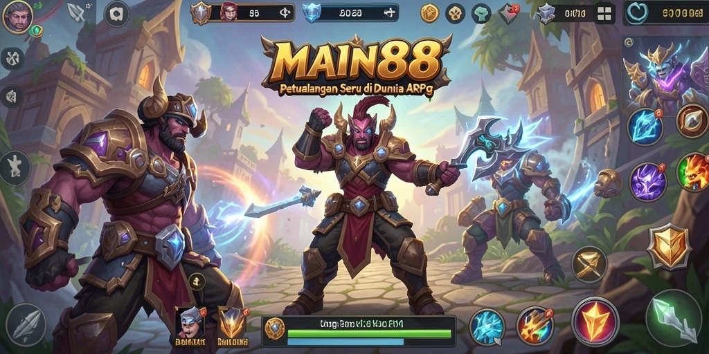 Screenshot menunjukkan pertarungan epik dalam gameplay ARPG.