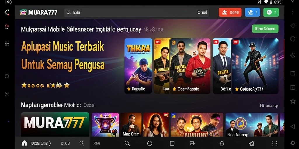 Tampilan antarmuka MUARA777 yang interaktif dan menarik saat memainkan musik.