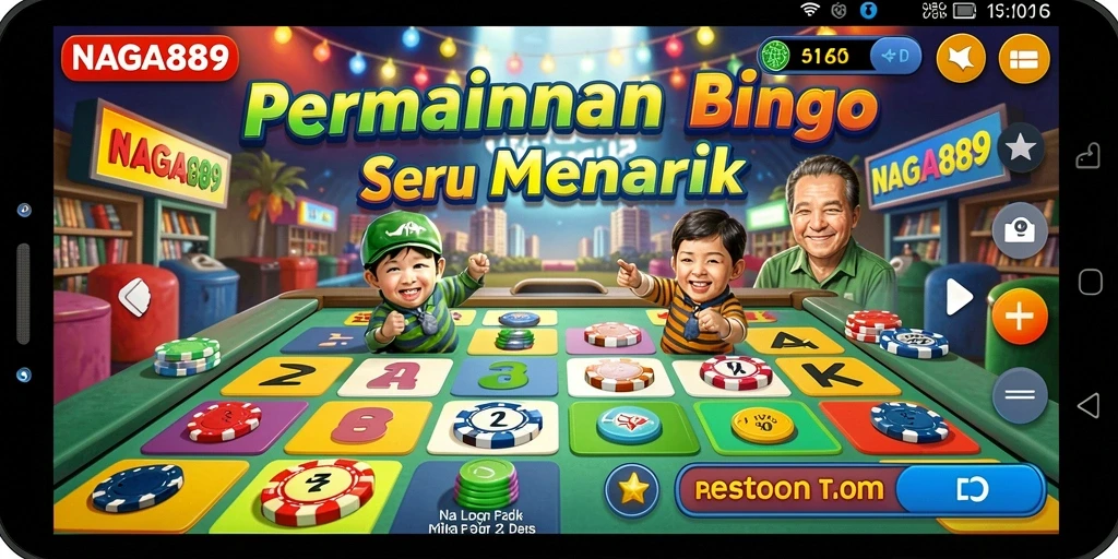 Tampilan permainan Bingo seru di NAGA889 dengan interaksi pemain.