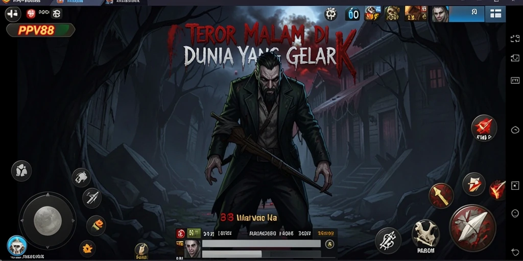 Screenshot PPV88 menampilkan suasana mencekam di dunia horor.
