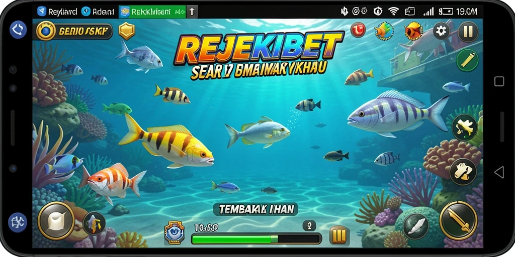 Tampilan gameplay Seru saat menembak ikan di REJEKIBET.