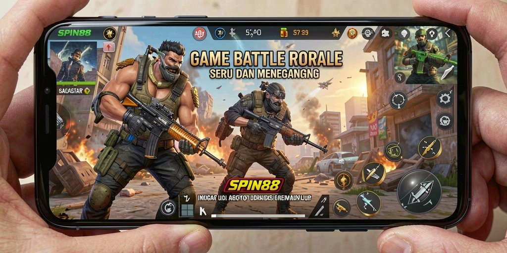 Tampilan gameplay SPIN88 yang seru dalam pertempuran Battle Royale.