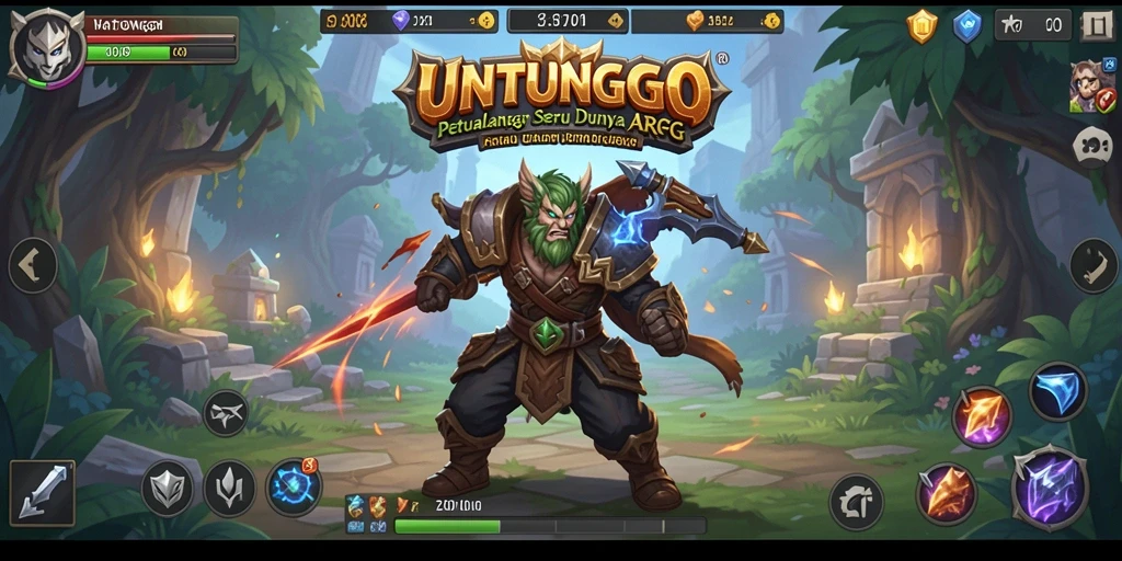 Screenshot dari gameplay <strong>UNTUNGGO</strong> yang menampilkan aksi pertempuran yang seru.